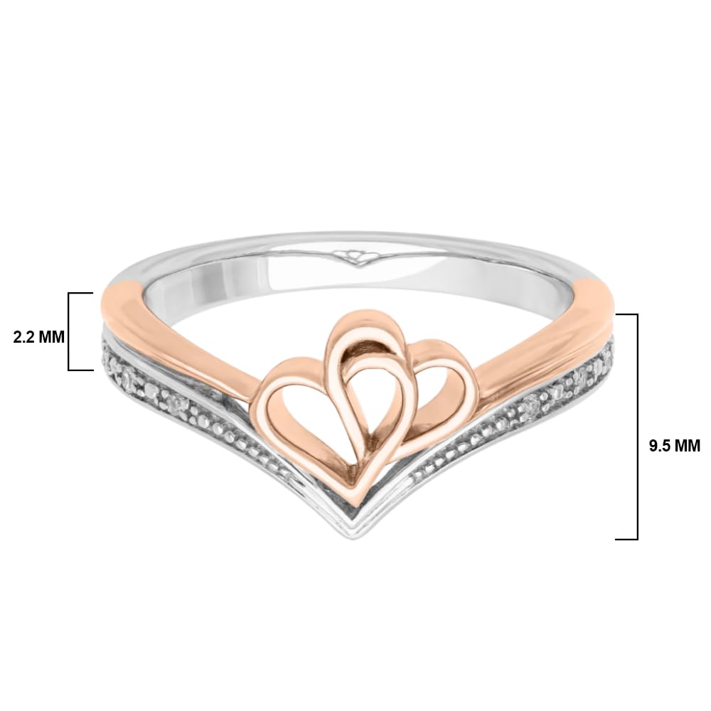 925 Sterling Silver Rings for Women - Diamond Accent Heart Engagement, Anniversary & Promise Rings | Elegant Wedding Jewelry for Her | Perfect for Proposals, Anniversaries & Romantic Gifts
