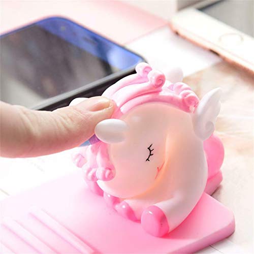 Magical Cute Unicorn Phone Stand - Anti-Slip Car & Table Phone Tablet Holder Bracket (Pink & Blue, 1 Pack) - Perfect for Home, Office, and Travel Use
