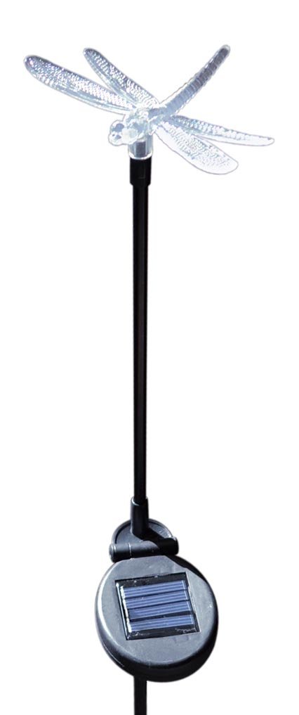 Solar Garden Lights Outdoor - Black Dragonfly Stake Lights for Yard, Pathway, Lawn Decor - Waterproof Solar Powered LED Landscape Lighting for Patio, Garden, Backyard Decoration