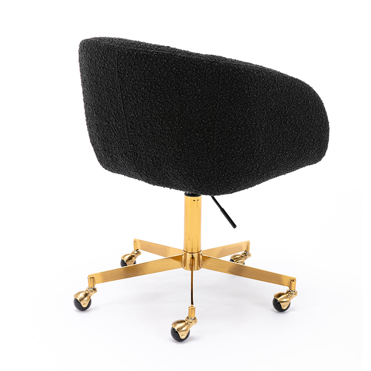 Avalon Boucle Office Chair - Ergonomic Modern Upholstered Desk Chair with Adjustable Height for Home & Office Workspace - Perfect for Remote Work, Study, and Gaming