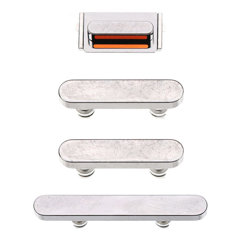 Original iPhone 13 Pro/13 Pro Max Replacement Side Buttons (4-Piece Set) - Volume, Power & Mute Keys - Perfect for DIY Phone Repair & Maintenance