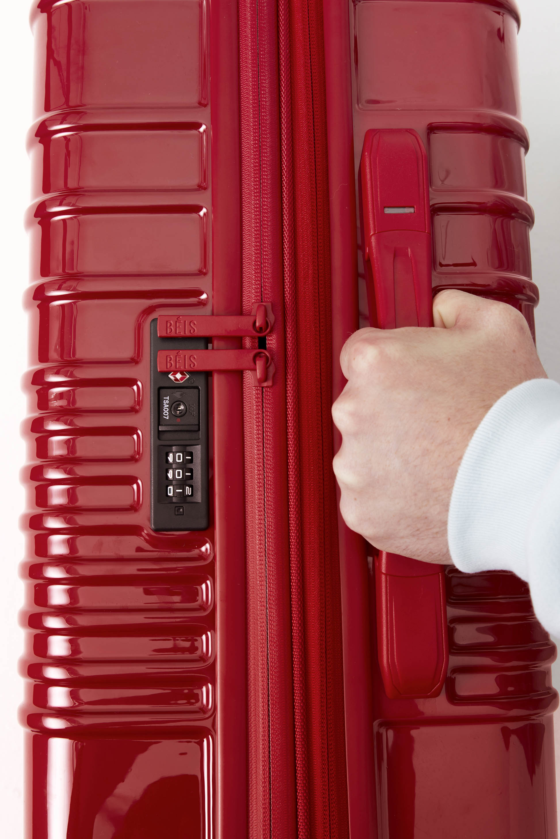 Text Me Red Carry On Roller Luggage - Lightweight & Durable Suitcase for Travel, Business Trips & Weekend Getaways
