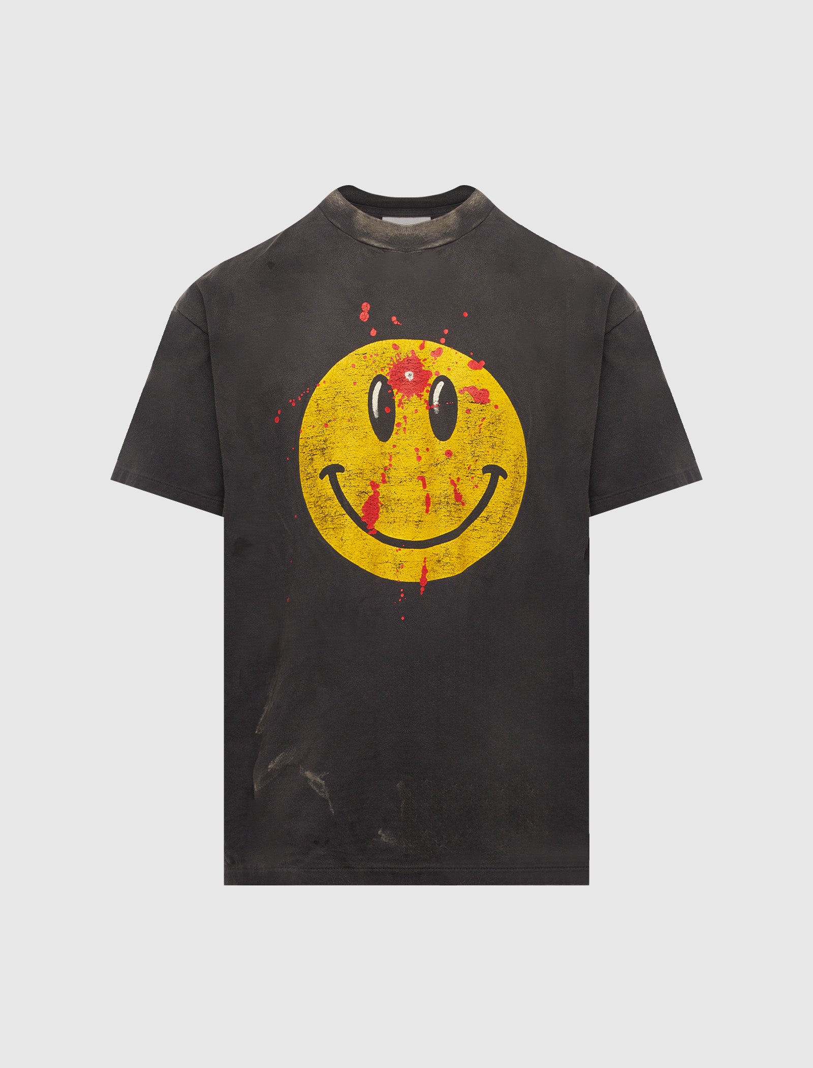 Ready-Made Black Smile Graphic T-Shirt for Men & Women - Casual Wear, Street Style, and Everyday Outfits