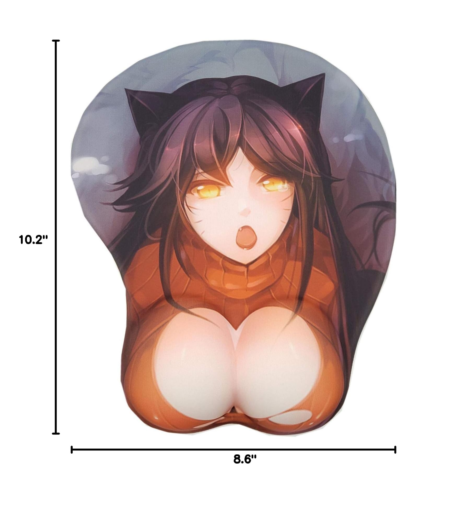 LOL Ahri RIVAN Taric Anime Gaming Mouse Pad with Ergonomic Wrist Rest - 3D Printed 2-Way Skin Mousepad for PC Gamers | Perfect for League of Legends Fans & Office Work