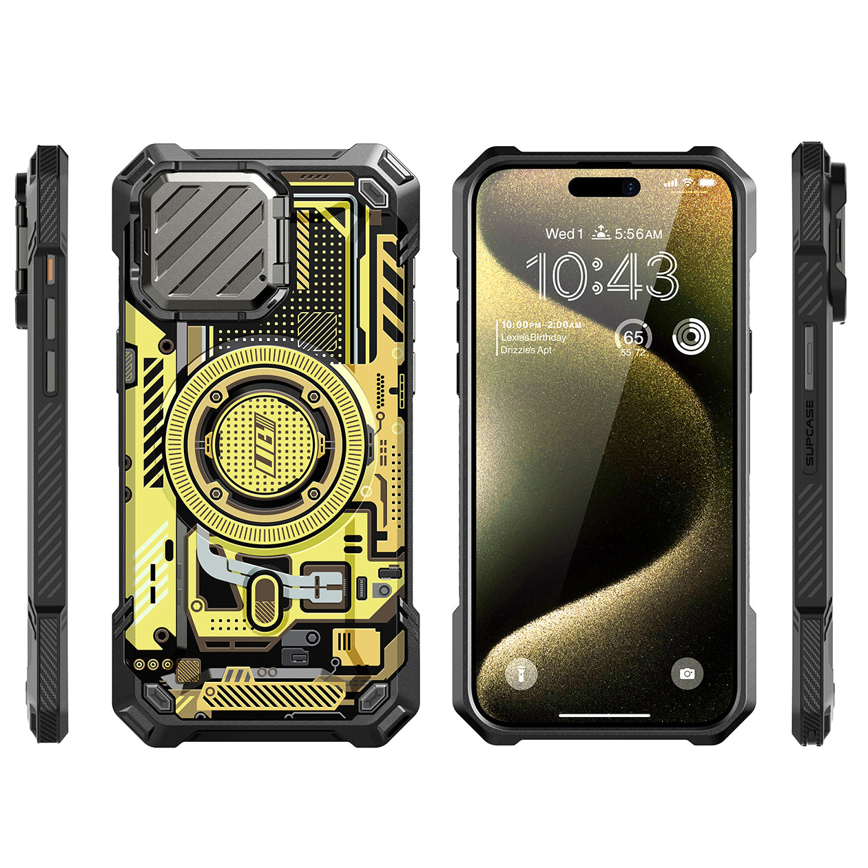 iPhone 15 Pro Max 6.7 Inch Unicorn Beetle MAG XT MagSafe Case - Yellow Circuit | Shockproof & Magnetic Protection | Perfect for Outdoor Adventures & Daily Use