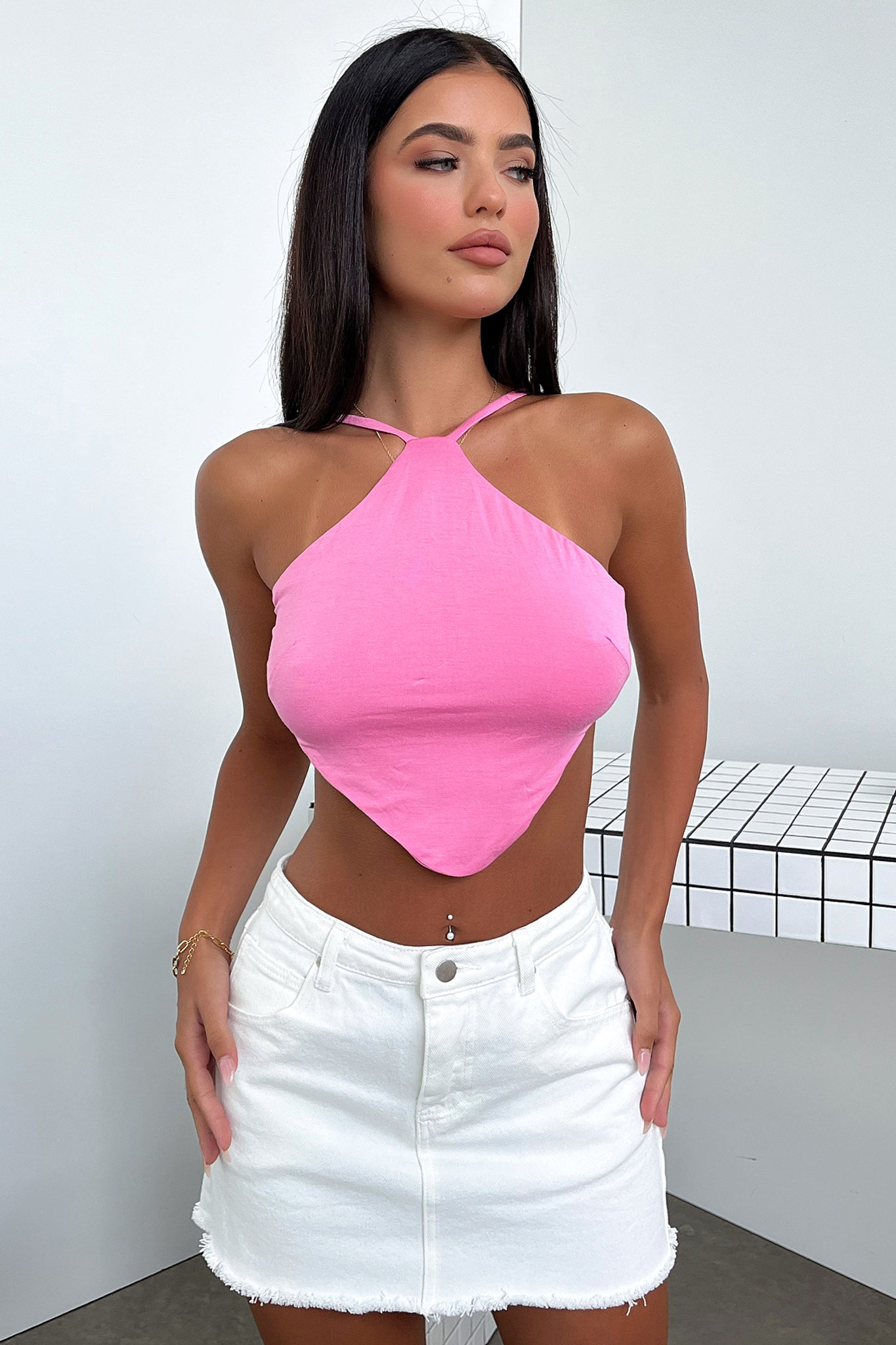 Stylish Miri Crop Top in Pink - Perfect for Casual Outings, Summer Fashion & Layering