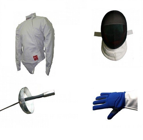 Premium 4-Piece Epee Fencing Starter Kit - Complete Beginner Equipment for Fencing Practice, Training & Competition (Blades, Mask, Glove, Bag) - Perfect for Home Training, School Clubs & Tournament Preparation