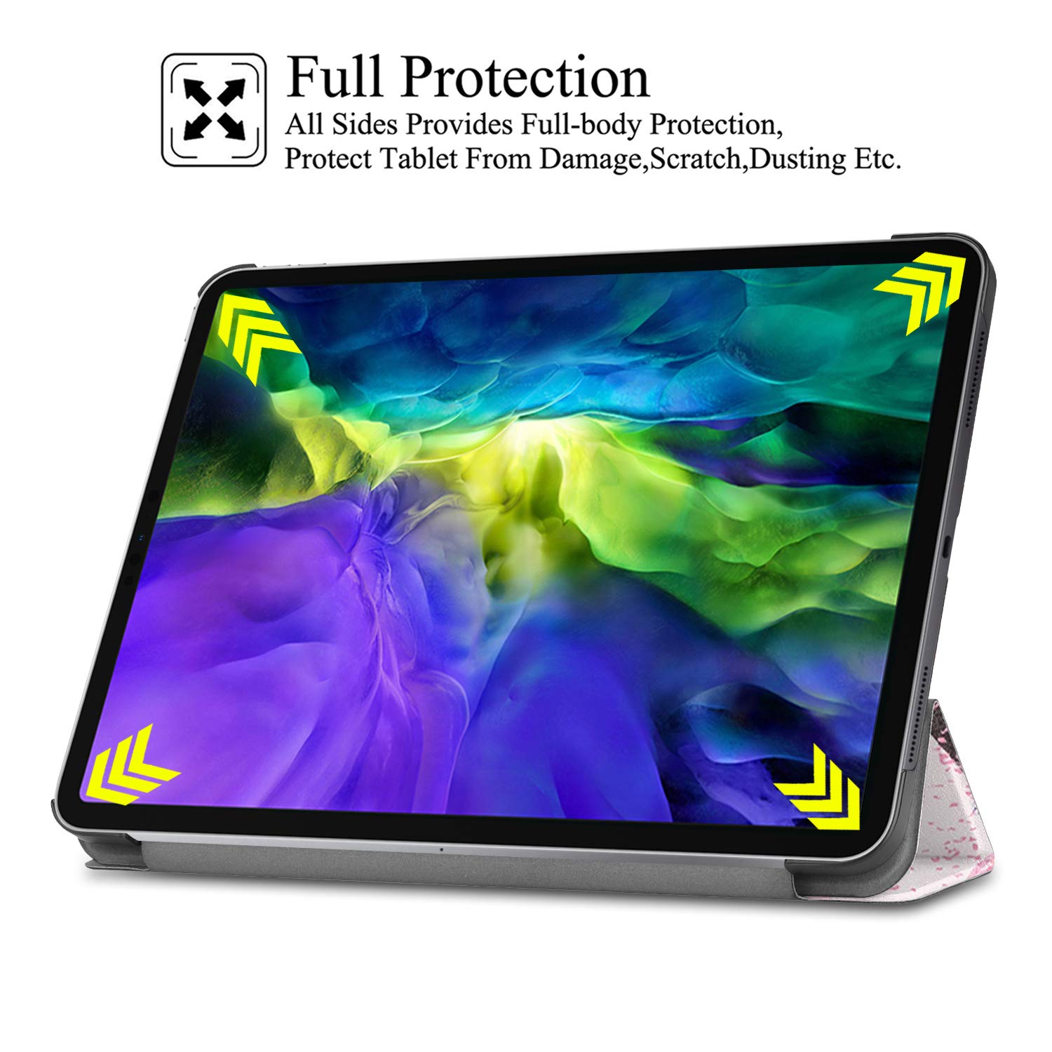 Slim Tri-Fold Stand Case for iPad Pro 11 Inch (3rd/2nd Gen 2021/2020) - Auto Sleep/Wake, Apple Pencil Charging & Pairing, Lightweight Protective Cover (Elf Girl Design) | Perfect for Work, Travel & Home Use