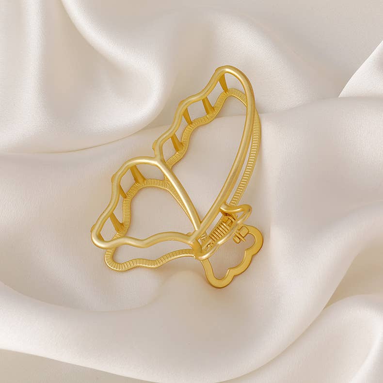 Butterfly Metal Frame Claw Clip - Hair Clips for Women, Large Hair Claw Clips for Thick Hair, Fashion Hair Accessories for Ponytail, Bun & Updo Hairstyles | Perfect for Work, Party & Daily Use