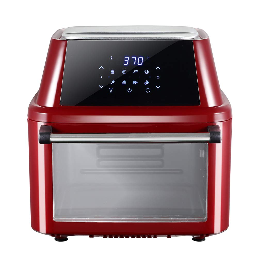 MengK ZOKOP KAFO-1800A-D1 16L 1800W Air Fryer with 120V, Claret-Red - Perfect for Healthy Cooking, Crispy Fried Chicken, French Fries & Family Meals