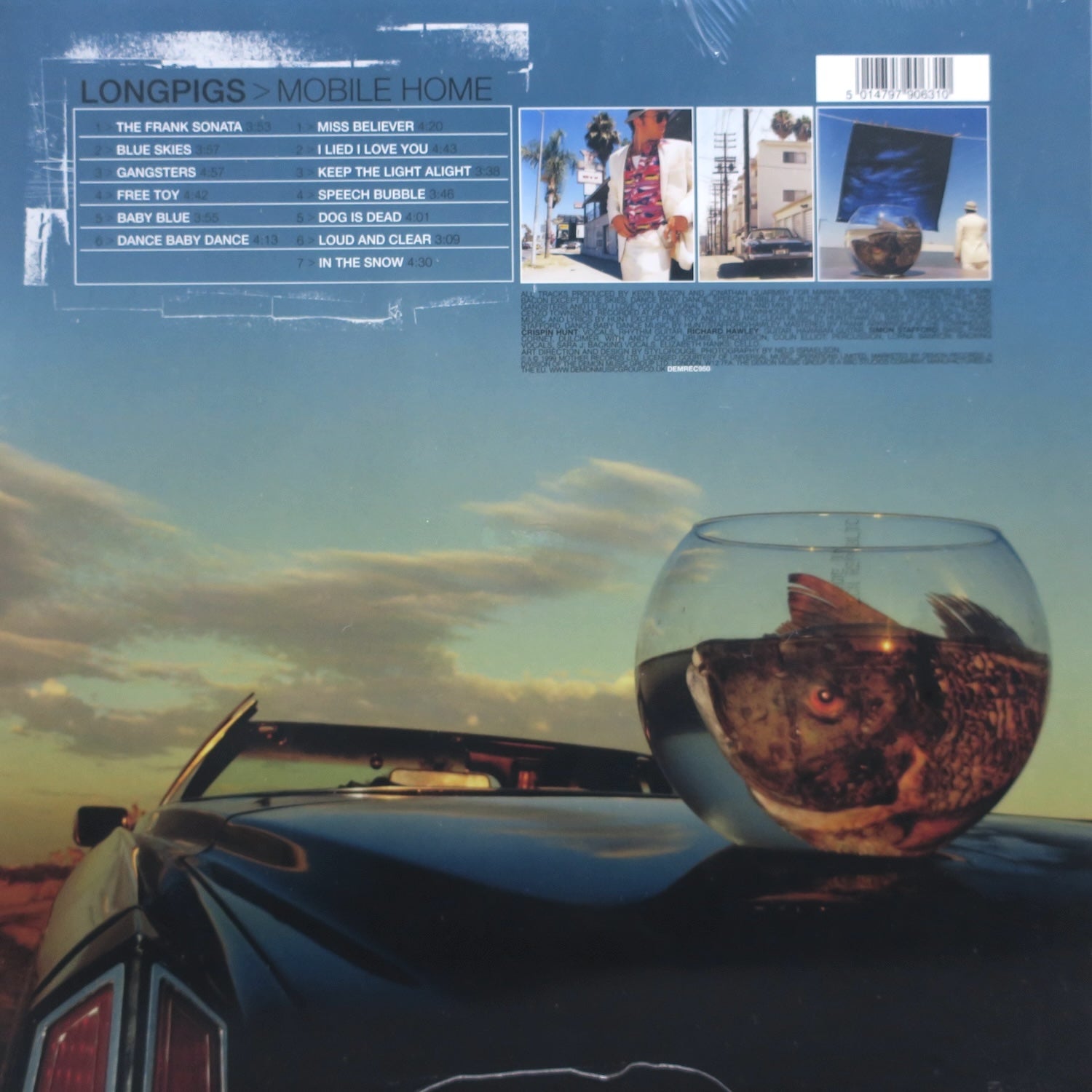 LONGPIGS 'Mobile Home' 180g Clear Vinyl LP (1999 Britpop Album) - Perfect for Record Collectors & Britpop Music Lovers