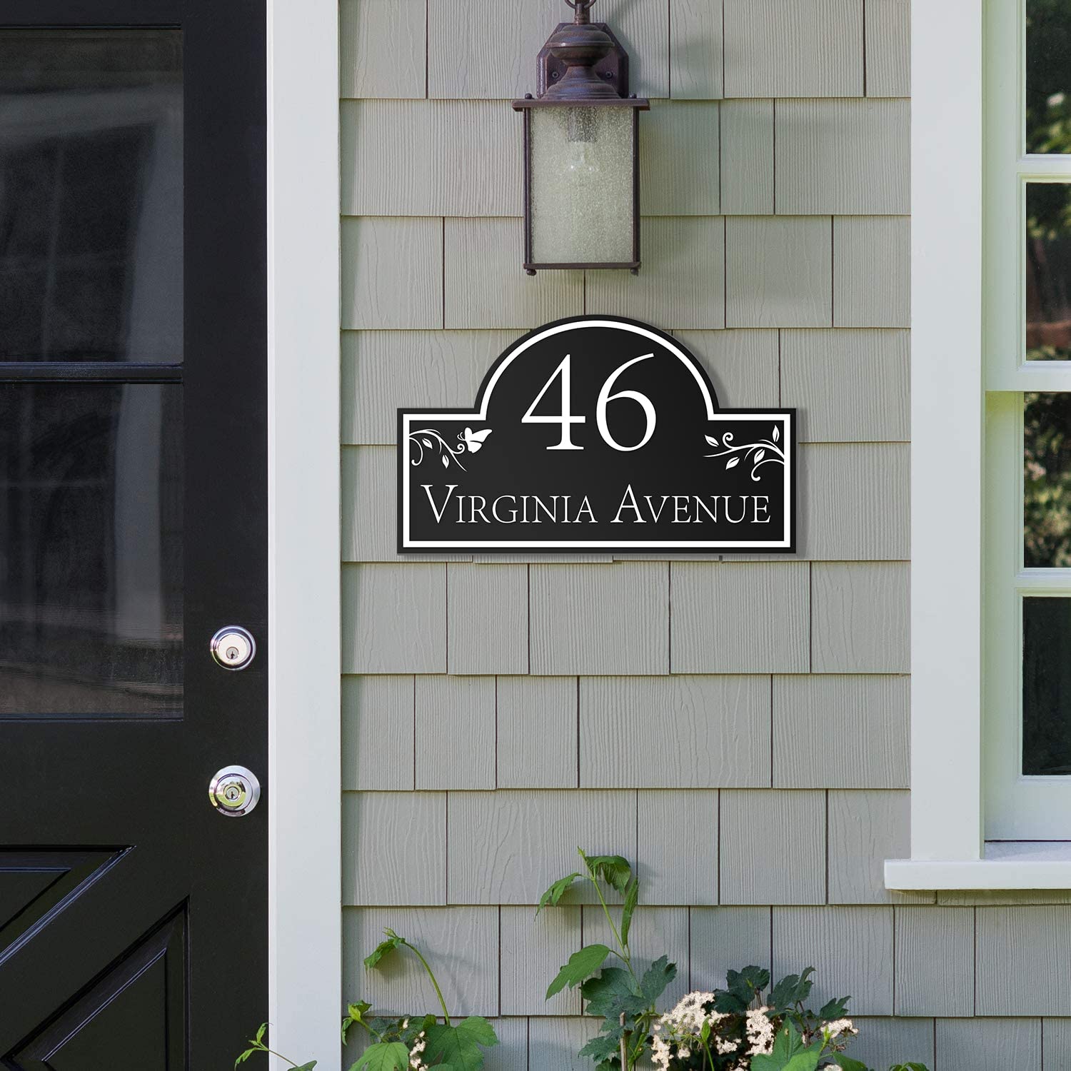 Custom House Number Sign - Personalized Address Plaque (13