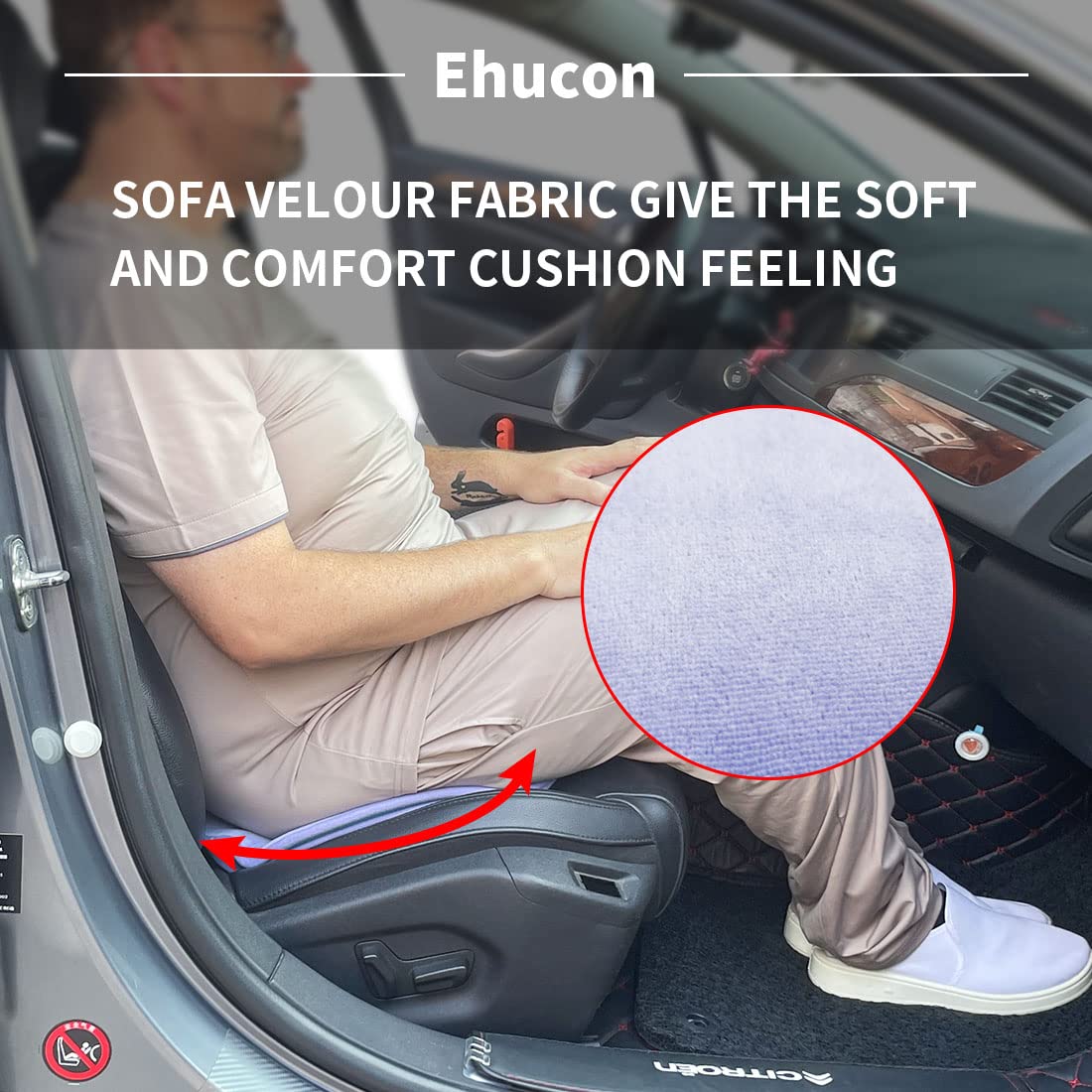 360 Degree Swivel Car Seat Cushion - Rotating Pivot Disc Pad for Elderly & Disabled - Easy Transfer from Bed to Wheelchair - Perfect for Mobility Assistance & Comfortable Driving