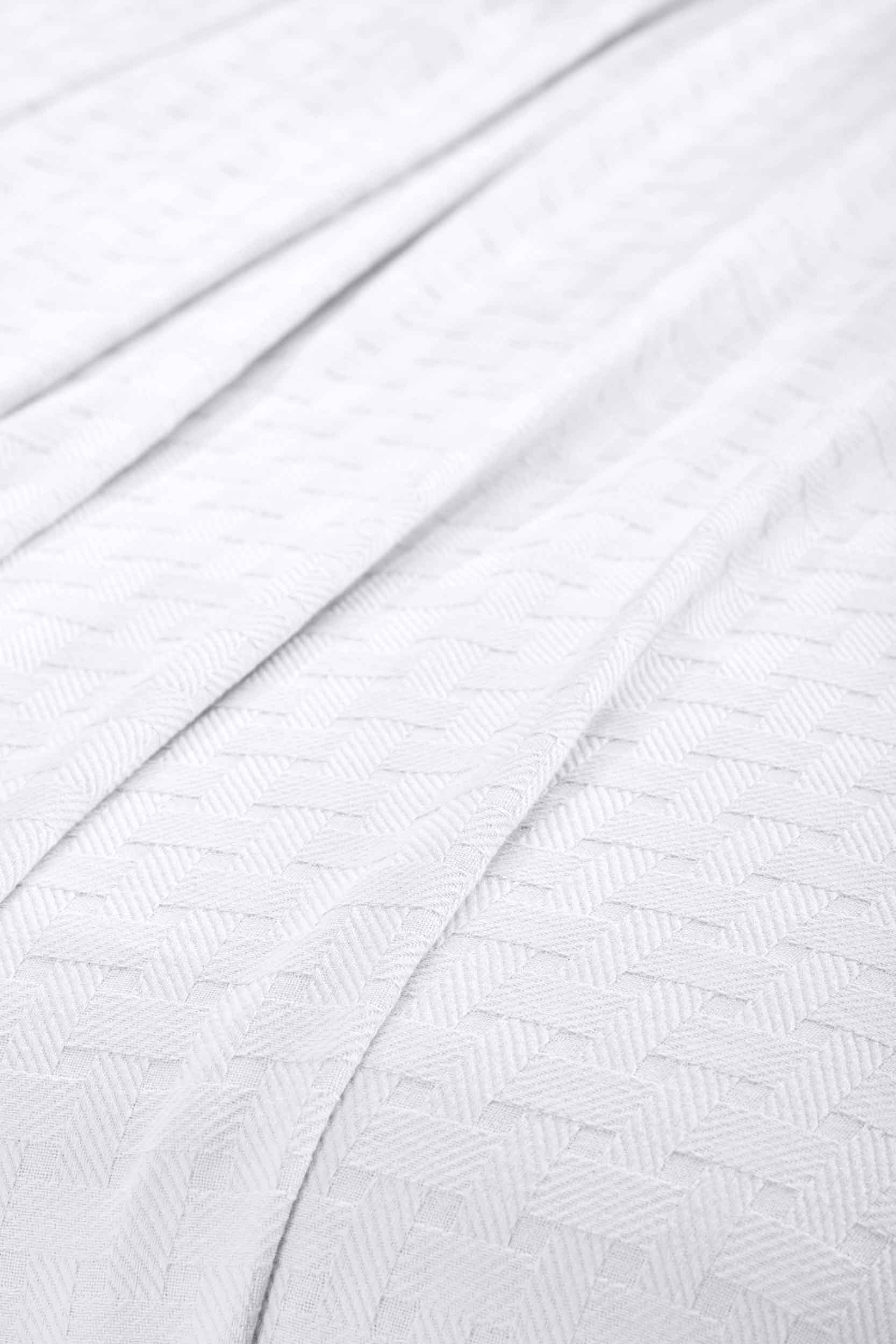 Soft Basketweave All-Season Cotton Bed Blanket & Sofa Throw - Lightweight Breathable Blanket for Bedroom, Living Room, Travel and Outdoor Use