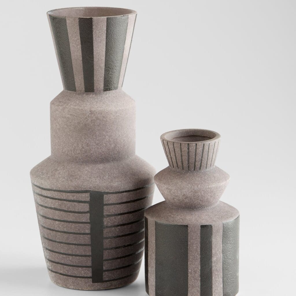 Cyan Design 11481 Erebus Vase - Large Grey Ceramic Vase for Home Decor, Wedding Centerpiece & Modern Interior Design
