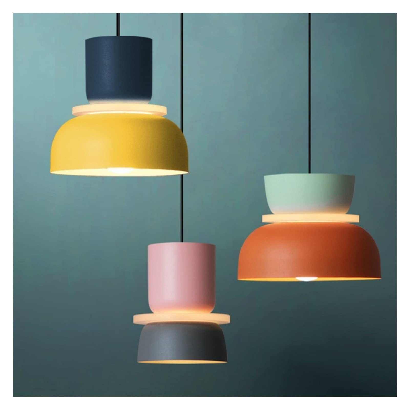 Modern Nordic Pendant Ceiling Light - Stylish Chandelier for Bedroom, Living Room, Study, Bar & Restaurant | Energy Efficient Hanging Lamp with Macaron Design | Perfect for Ambient Lighting and Home Decor