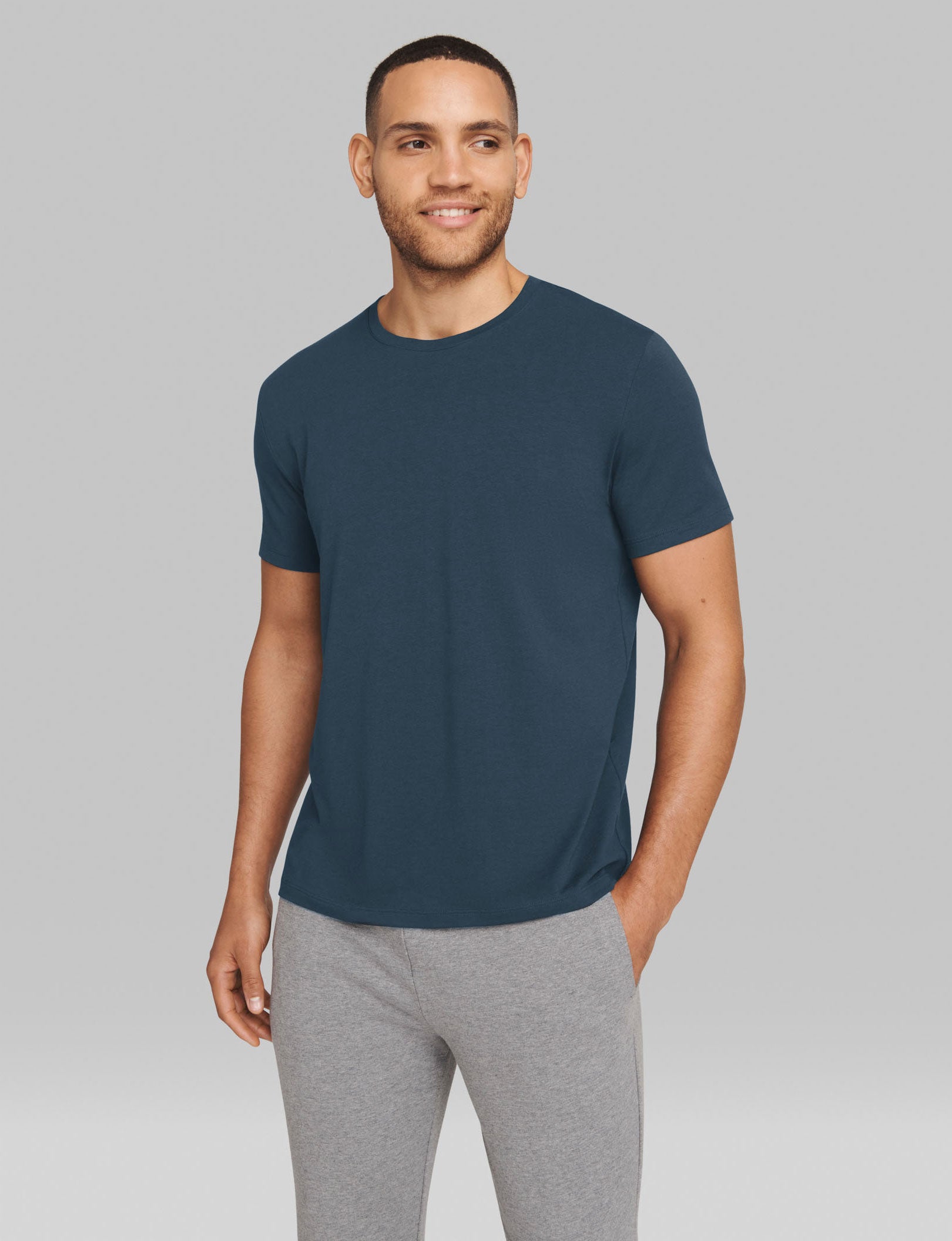 Second Skin Crew Neck Tee - Ultra Soft Stretch Cotton T-Shirt for Men & Women | Perfect for Layering, Casual Wear & Everyday Comfort