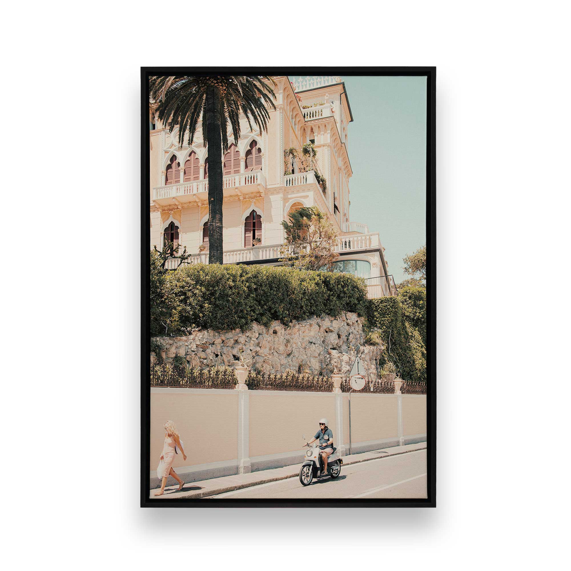 Coastal Villa Canvas Wall Art Print - Beach House Decor for Living Room, Bedroom & Office - Perfect for Coastal & Nautical Theme Interiors
