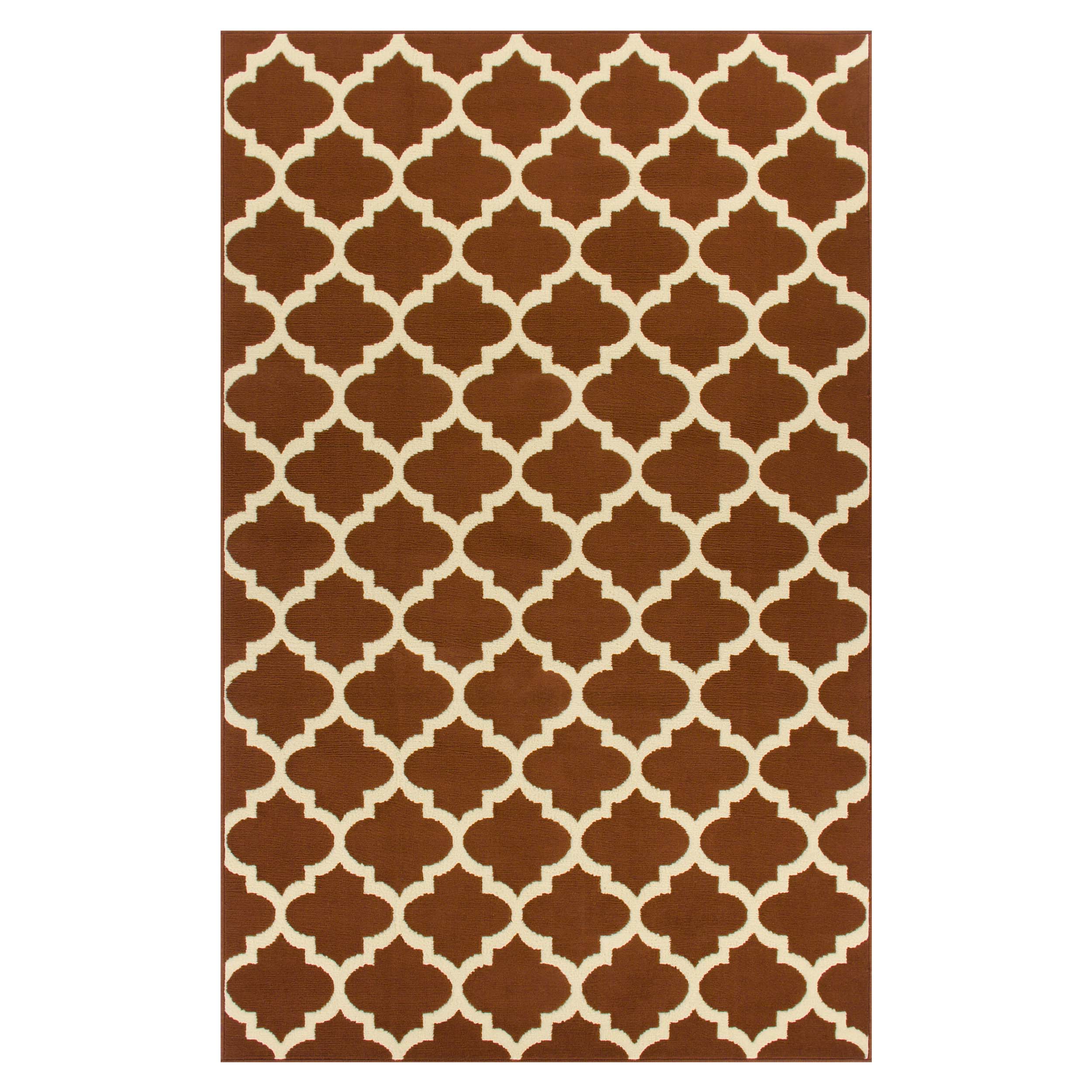 Modern Quatrefoil Geometric Trellis Indoor Area Rug - Non-Slip Soft Living Room Carpet - Perfect for Bedroom, Nursery, Dorm & Home Decor