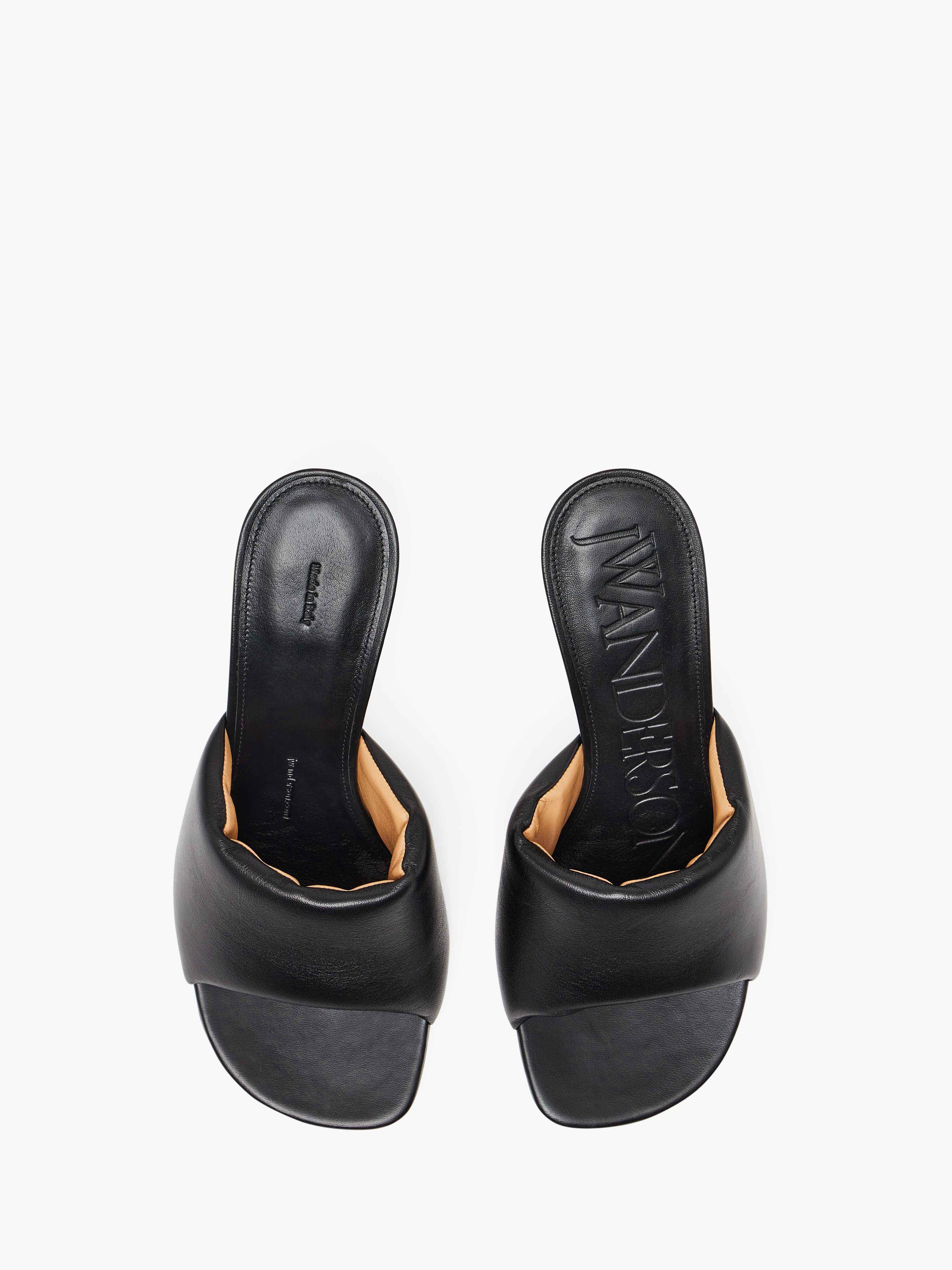 Stylish Women's Leather Mules with Chain Heel - Comfortable Slip-On Shoes for Casual Outings & Office Wear