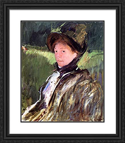 Black Ornate Wood Frame with Double Matting