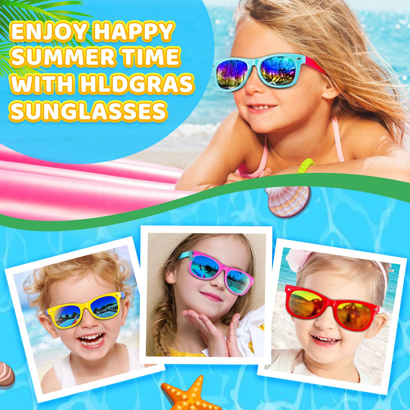 36 Pack Kids Sunglasses Bulk - UV400 Protection Neon & 80s Retro Sunglasses for Boys & Girls Age 3-8 - Perfect for Beach, Pool Parties, Birthday Favors, End of Year Student Gifts & Goody Bags - Fun Summer Accessories for Outdoor Play & Costume Dress-Up