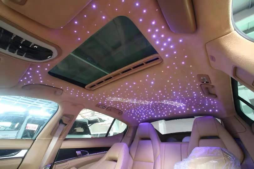 AMKI 16W Fiber Optic Star Ceiling Lights Kit - APP & Remote Control, Sound Activated Mode, 450pcs 0.75mm/3m Optical Fiber Strands for Car & Home Decoration - Perfect for Bedroom, Theater, and Party Lighting
