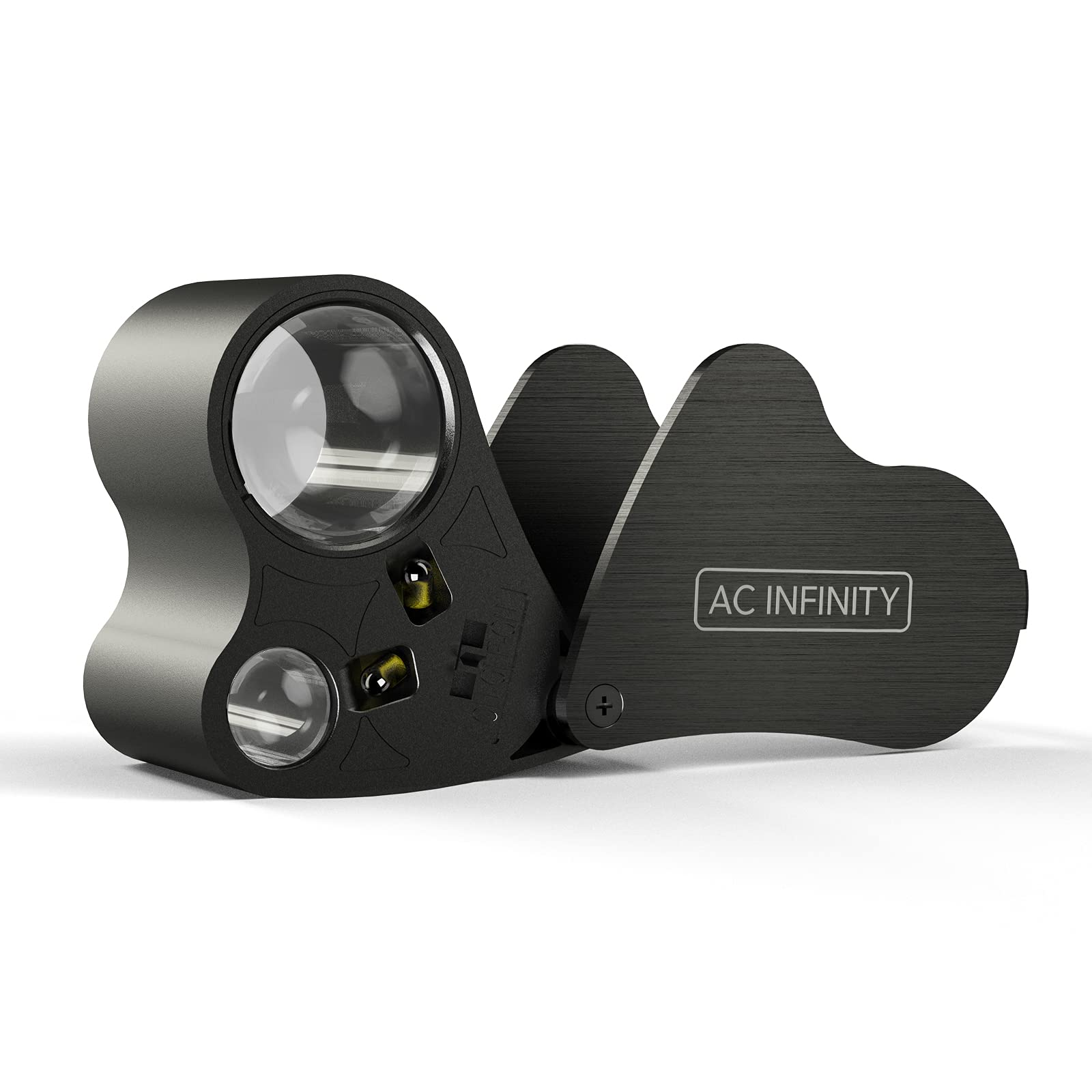 AC Infinity Jewelers Loupe - 30x & 60x Magnifying Glass with LED Light, Dual Lenses for Jewelry Inspection, Watch Repair, Coin & Stamp Collecting, Plant Bud Examination | Portable Pocket Magnifier for Hobbyists, Professionals & Outdoor Use