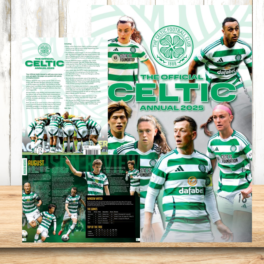 Celtic FC 2025 Official Annual - Latest News, Player Profiles & Exclusive Content for Celtic Football Club Fans - Perfect for Gifts, Collectibles & Home Decor
