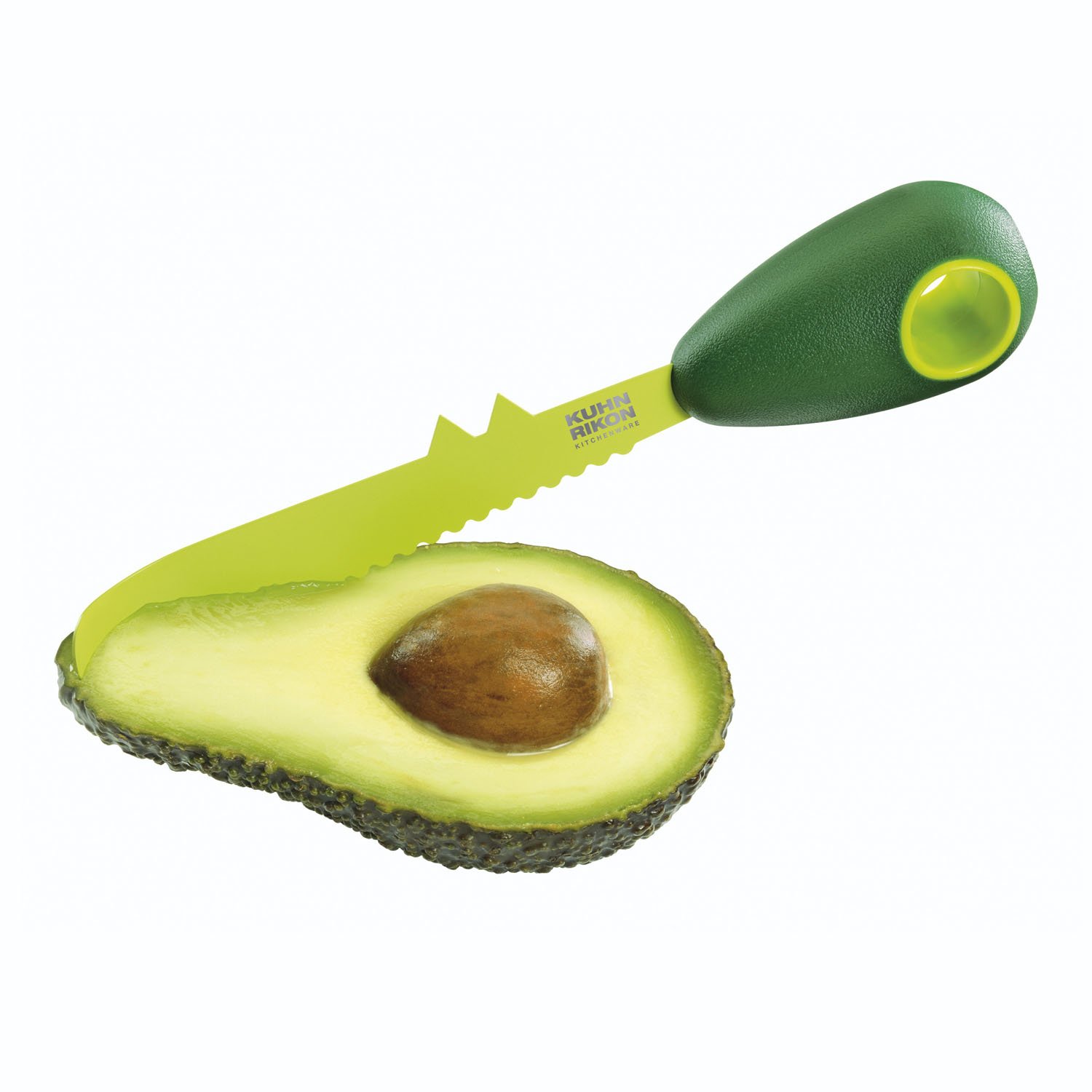 KUHN RIKON Premium Avocado Slicer & Pitter - Stainless Steel Kitchen Tool for Slicing, Dicing & Pitting Avocados - Perfect for Guacamole, Salads & Healthy Snacks