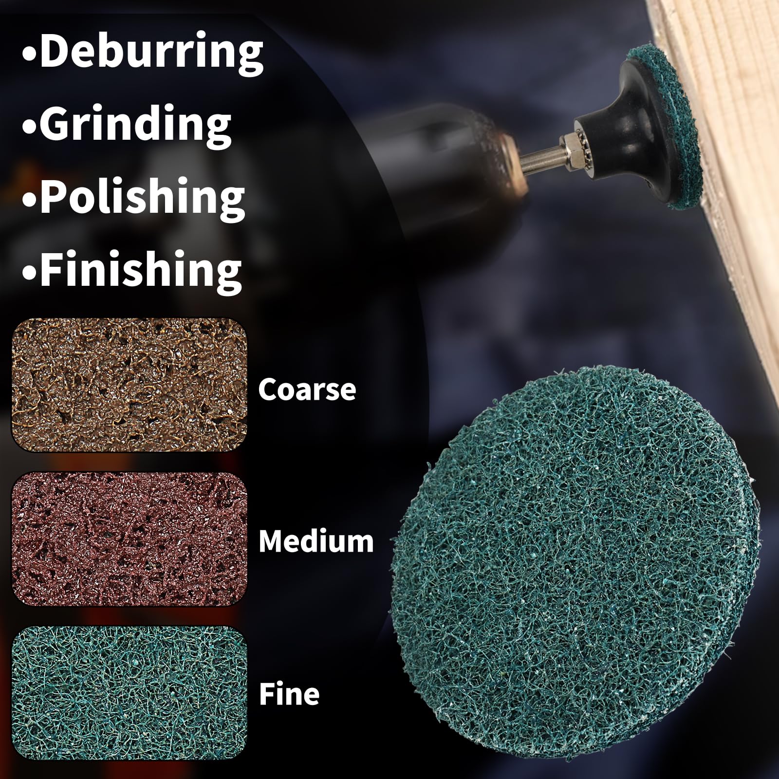 66PCS 2 Inch Sanding Disc Kit with Roll Lock Quick Change Sander Pads - Includes Hex/Round 1/4