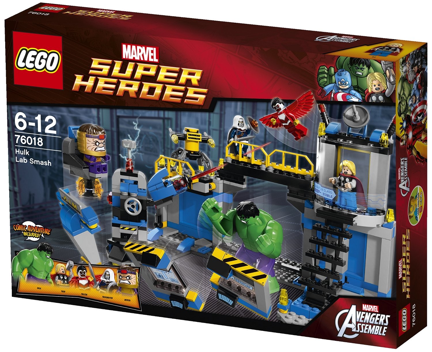 LEGO Super Heroes Hulk Lab Smash Attack Building Set (76018) - Superhero Toy for Kids & Collectors, Perfect for Playtime & Display