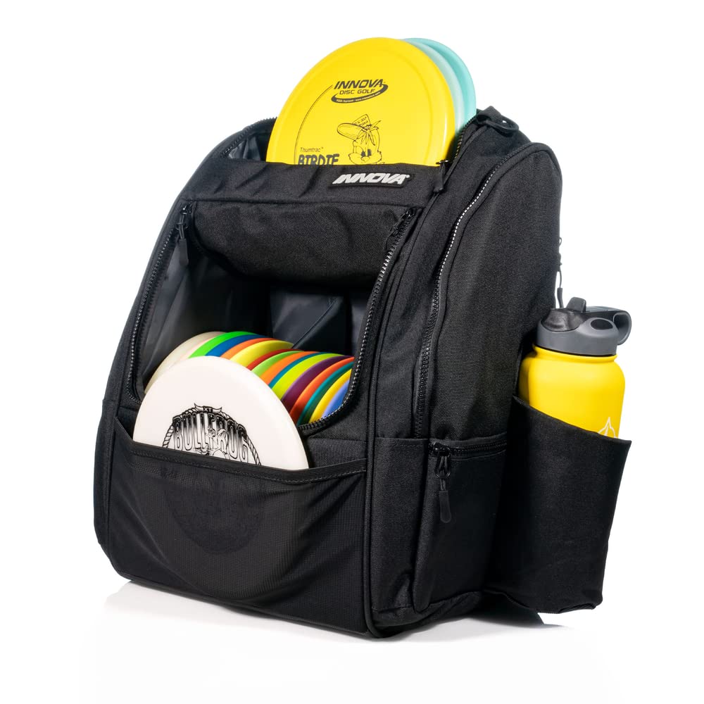 **Innova Discs Safari Pack Backpack - Durable Disc Golf Bag for Ultimate Frisbee Players (Black, One Size) - Perfect for Tournaments, Practice & Outdoor Adventures**