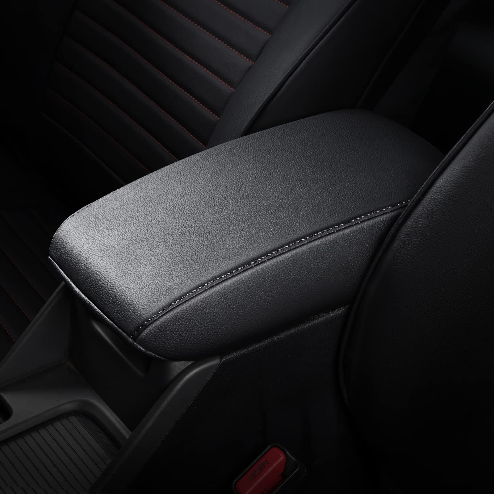 **JIMAOXIN Faux Leather Car Armrest Cover for 2017-2022 Honda CR-V - Black Center Console Protector | Comfortable & Durable Interior Accessory for Long Drives & Daily Commutes**