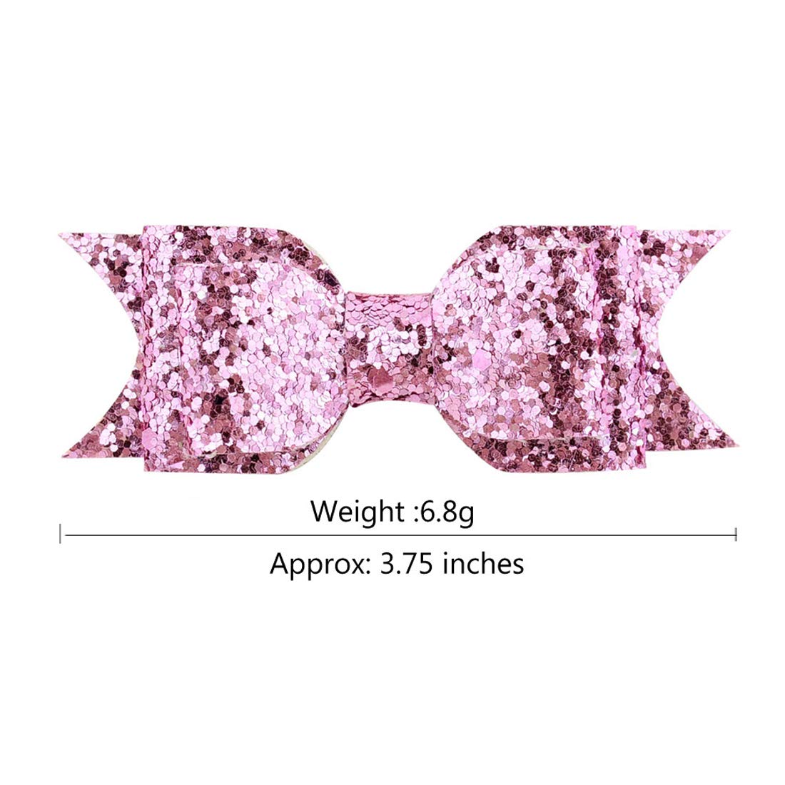 4 Pack Glitter Hair Clips with Sequin Bows - 3.75 Inch Hair Barrettes for Women, Girls & Teens - Mixed Colors - Perfect for Cheerleading, Parties & Everyday Fashion Accessories