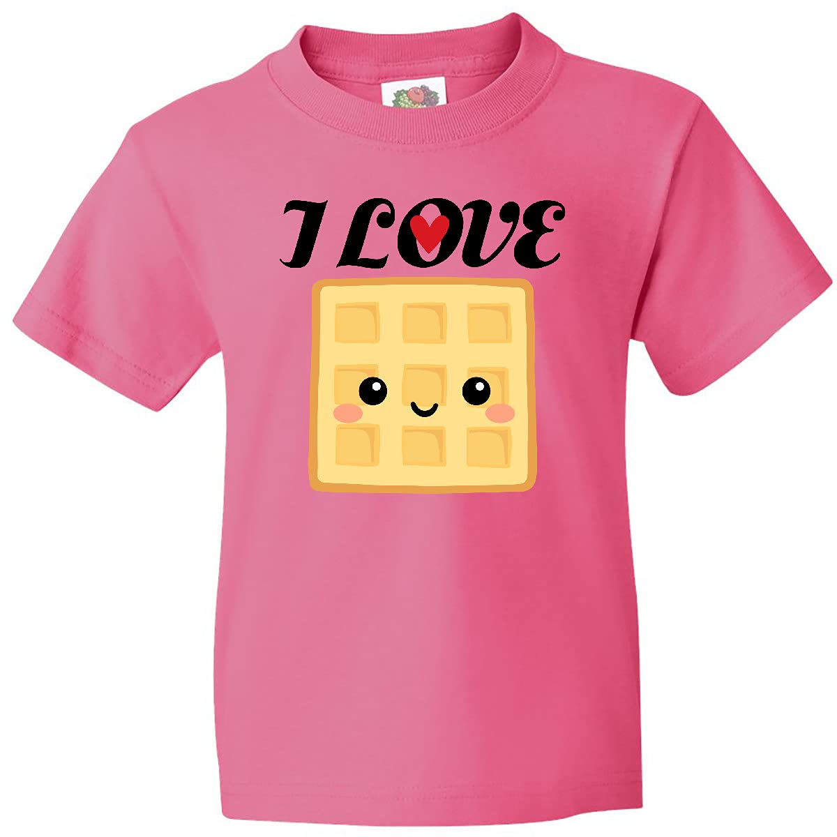 Inktastic Waffle Lover I Love Waffles Youth T-Shirt - Cute Breakfast Themed Graphic Tee for Kids & Teens - Perfect for School, Family Breakfasts & Weekend Outfits