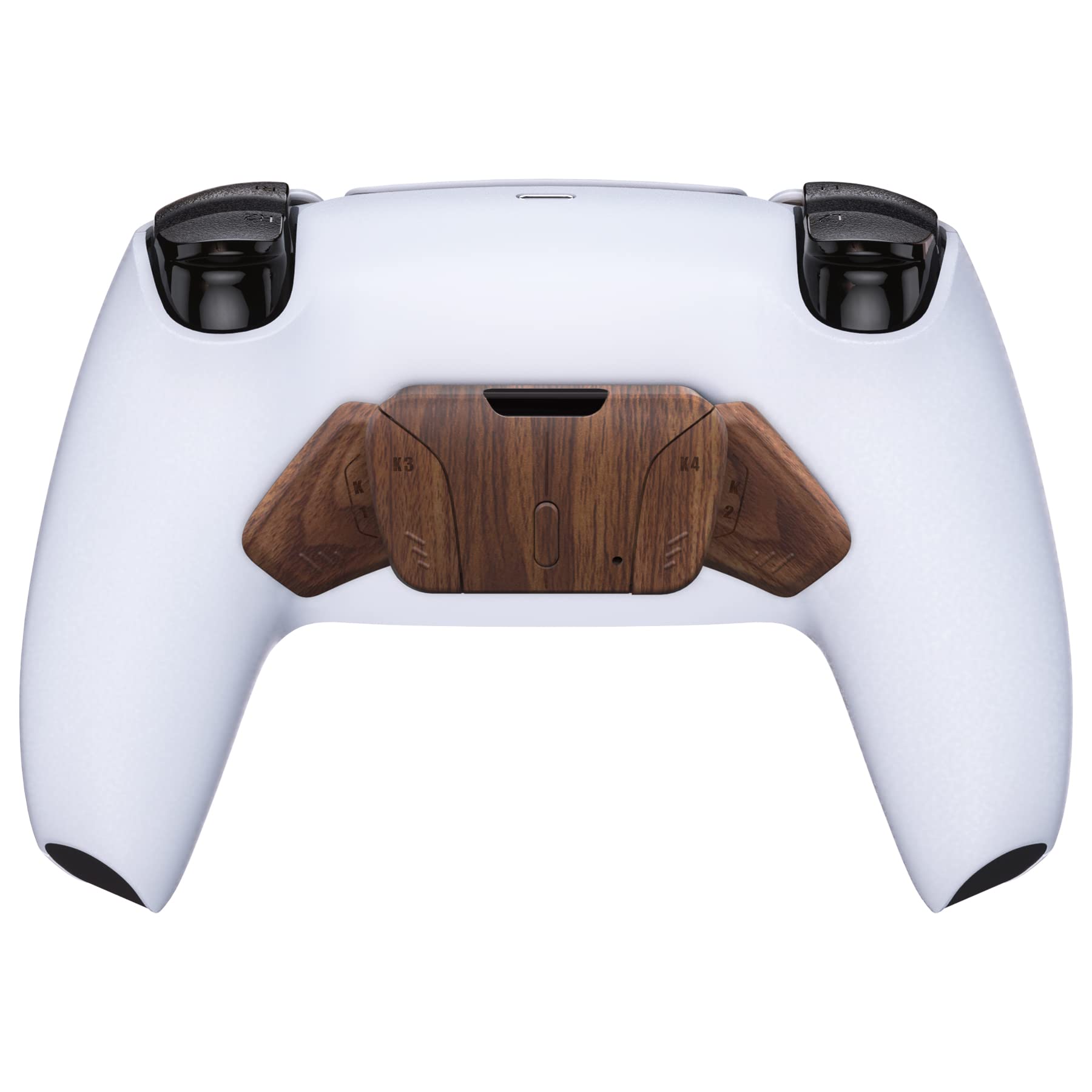 eXtremeRate RISE4 Remap Kit for PS5 Controller - Back Button Paddles & PCBA Board (K1K2K3K4) - Wood Grain Design - Customizable Gaming Accessory for Competitive Play & FPS Games