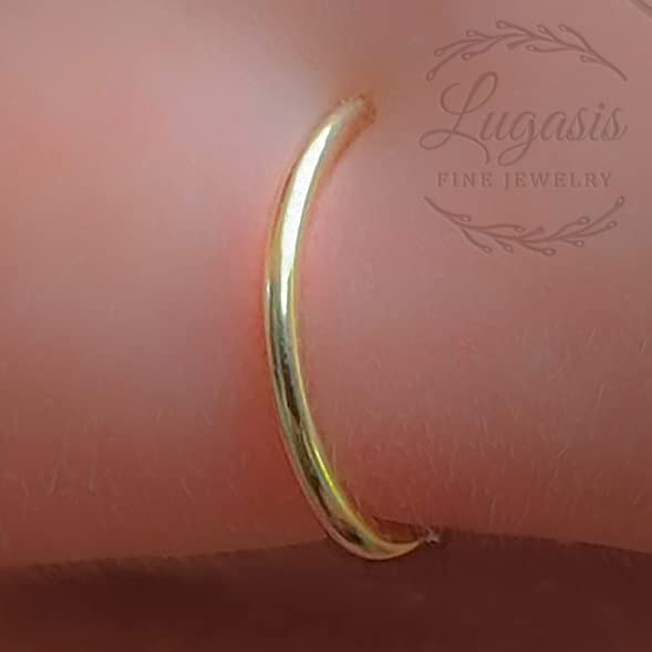 Clip On Fake Nose Ring - No Piercing Needed - 14K Gold Filled Faux Nose Hoop Jewelry for Women - Perfect for Parties, Halloween & Everyday Fashion Accessories