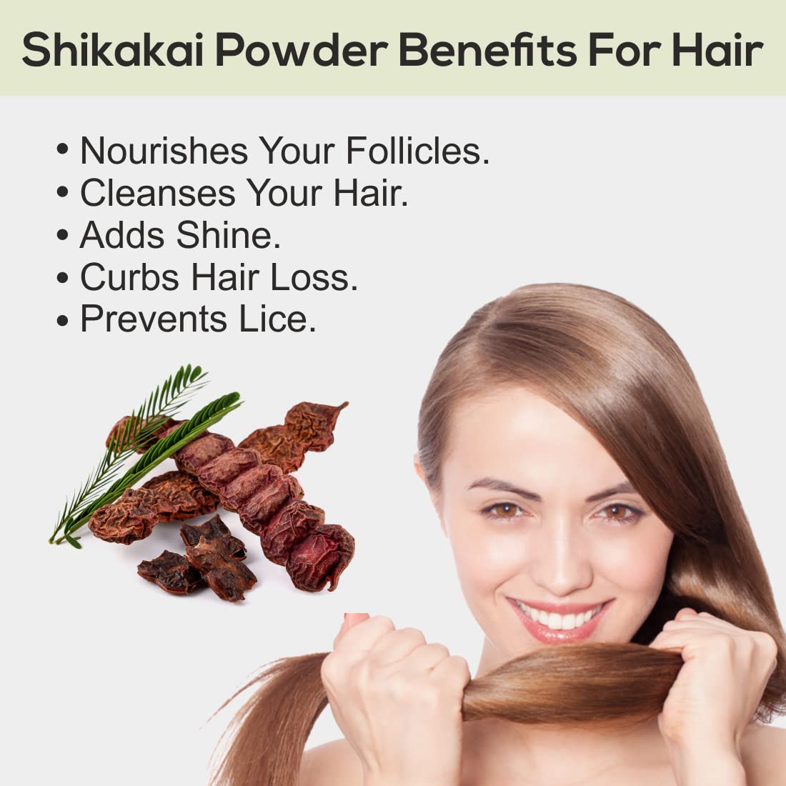 Organic Shikakai Powder (Acacia Concinna) - 100% Natural Hair Cleanser & Conditioner for Strong, Shiny Hair | Promotes Hair Growth & Scalp Health | Ideal for DIY Hair Masks, Ayurvedic Treatments & Natural Hair Care Routines - 100g