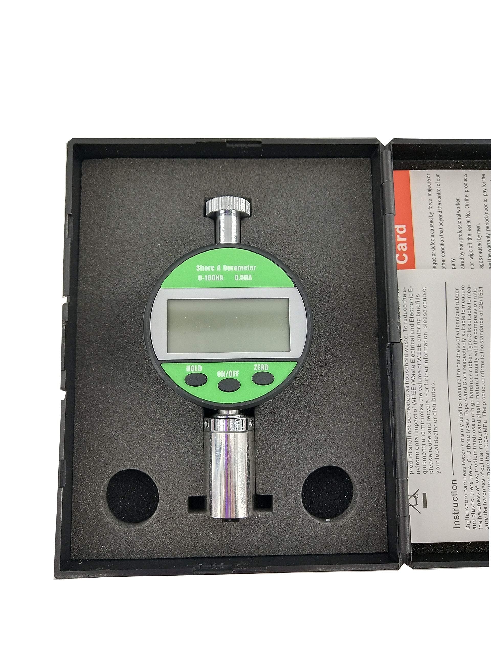 Digital Shore A Hardness Tester - Portable Durometer for Rubber, Plastic, Leather & Wax | Accurate Material Hardness Measurement Tool for Industrial & Laboratory Use