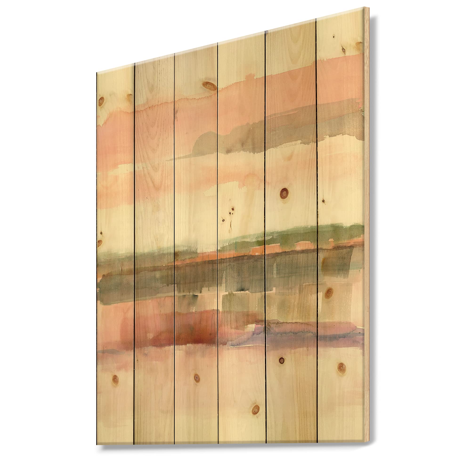 Abstract Pink Wood Wall Art - Traditional Wood Wall Decor with Line & Color Design, Large Pine Wood Wall Panels - Perfect for Living Room, Bedroom & Office Decor