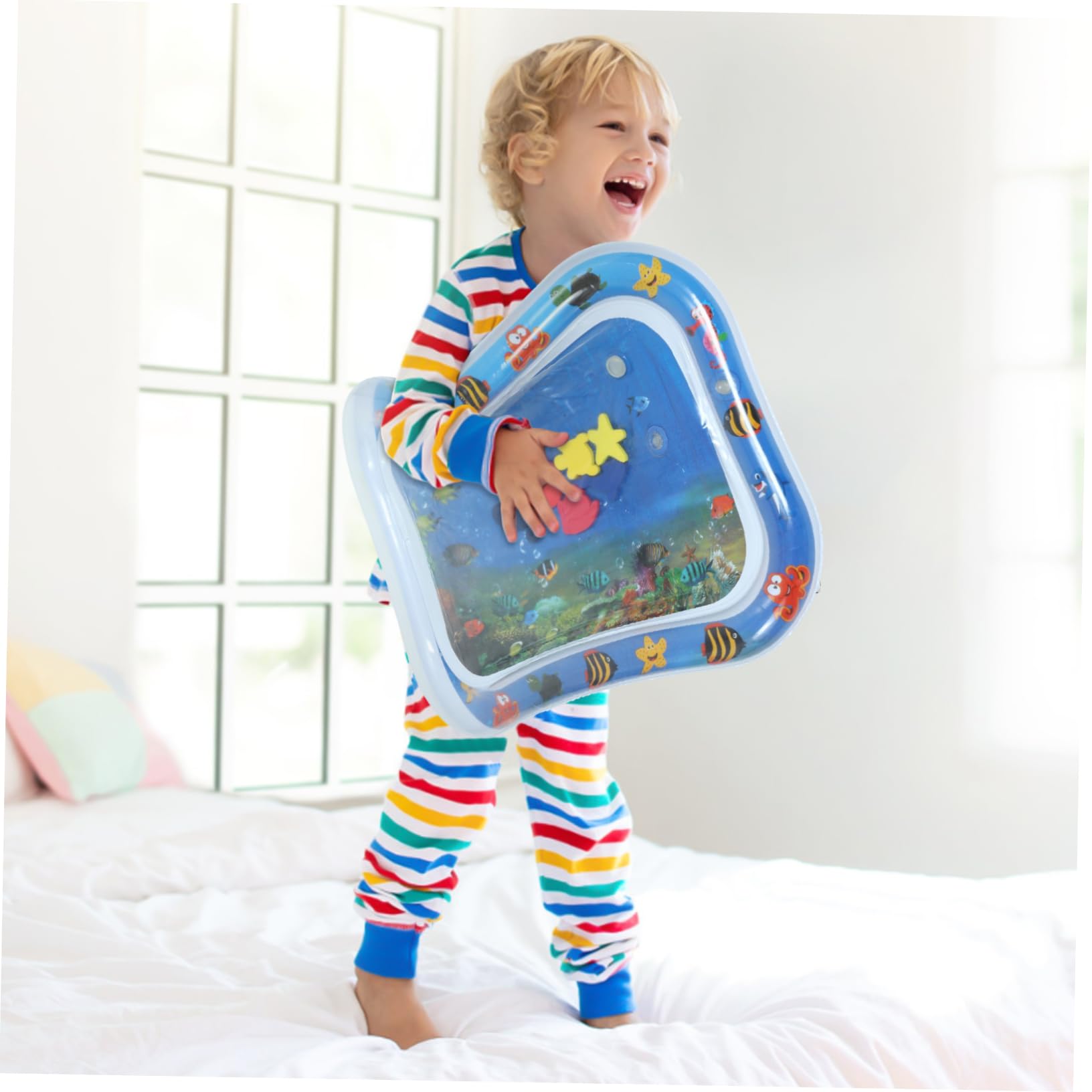 HAPINARY Baby Water Play Mat - Inflatable Water Cushion Sensory Toy for Toddlers & Infants | Splash Pad for Outdoor/Indoor Play, Summer Fun, Pool & Backyard Activities