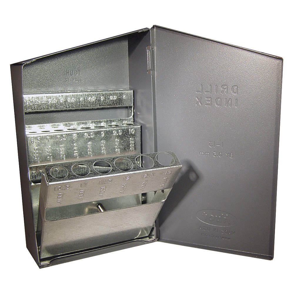 Premium Jobber Length Drill Bit Case - High-Quality Steel Storage Organizer for DIY, Woodworking & Metalworking Projects