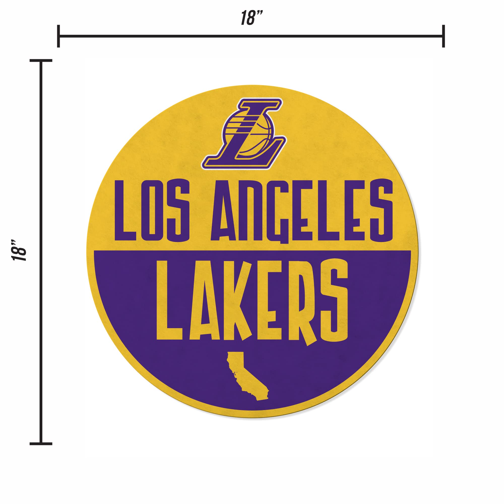NBA Los Angeles Lakers Classic Shape Cut Pennant - Soft Felt Wall Decor for Home, Living Room & Game Room - Easy to Hang Sports Memorabilia for Fans & Collectors
