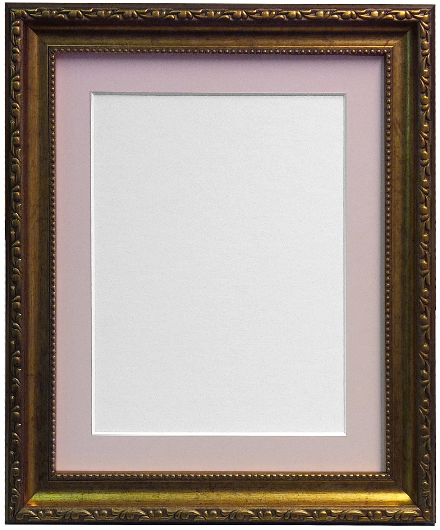 AP-3025 Elegant Gold Photo Frame with Black Mount - 7x5 Inch Picture Size, 5x3.5 Inch Opening - Perfect for Wall Decor, Tabletop Displays & Gift Giving