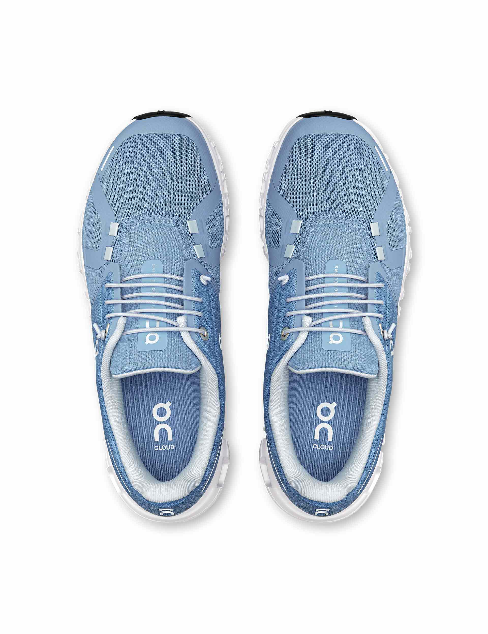 Cloud 6 Chambray & White Sneakers - Comfortable Women's Casual Shoes for Walking, Running & Everyday Wear