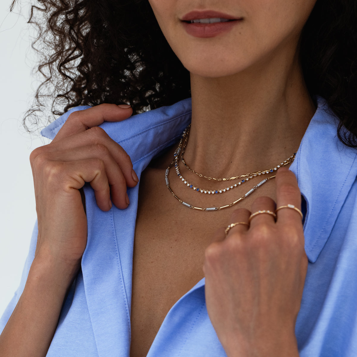 Elegant Sapphire and Diamond Necklace for Women - Perfect for Weddings, Anniversaries & Special Occasions
