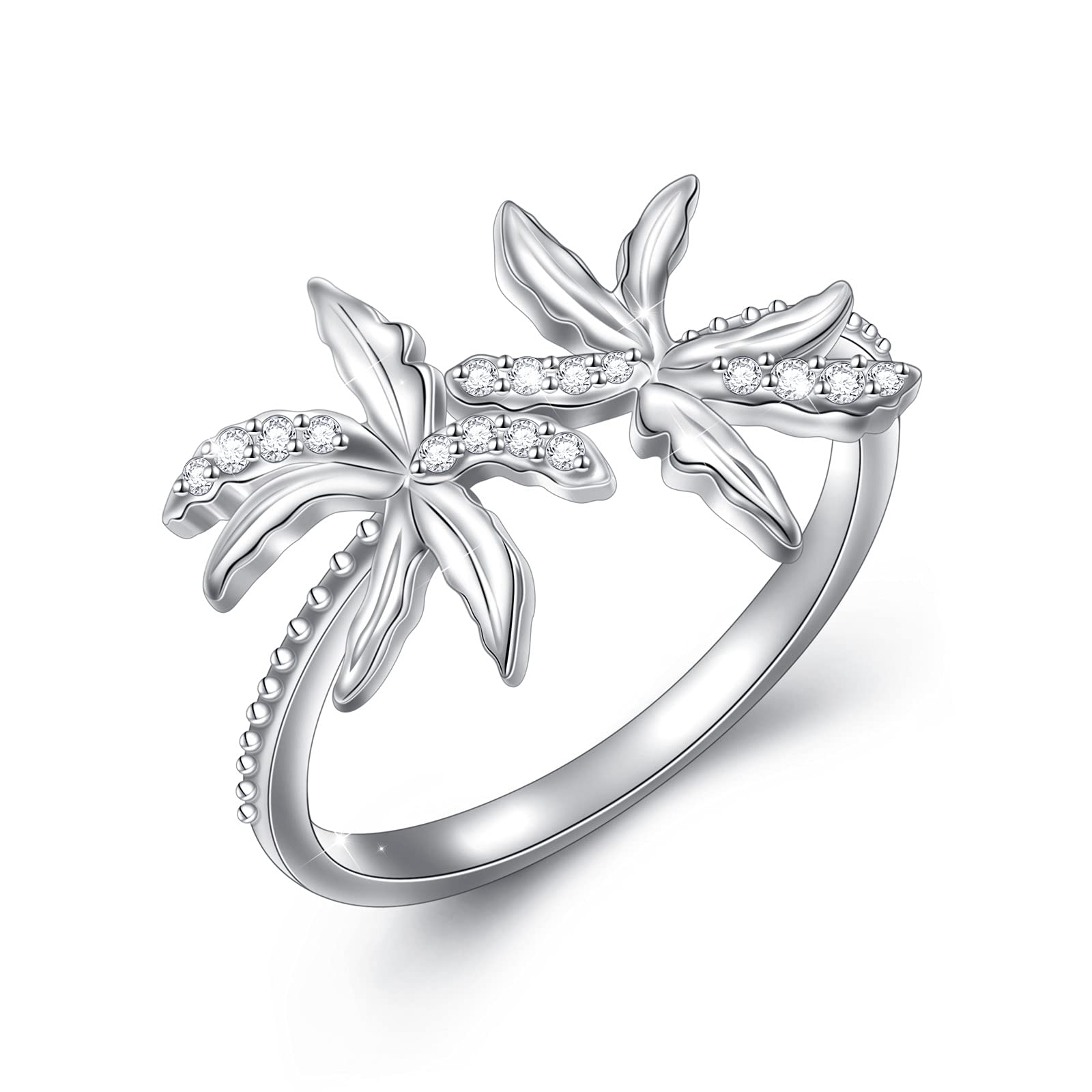 Sterling Silver S925 Thumb Band Ring for Women - Trendy Fashion Jewelry Gift - Perfect for Everyday Wear, Parties & Special Occasions