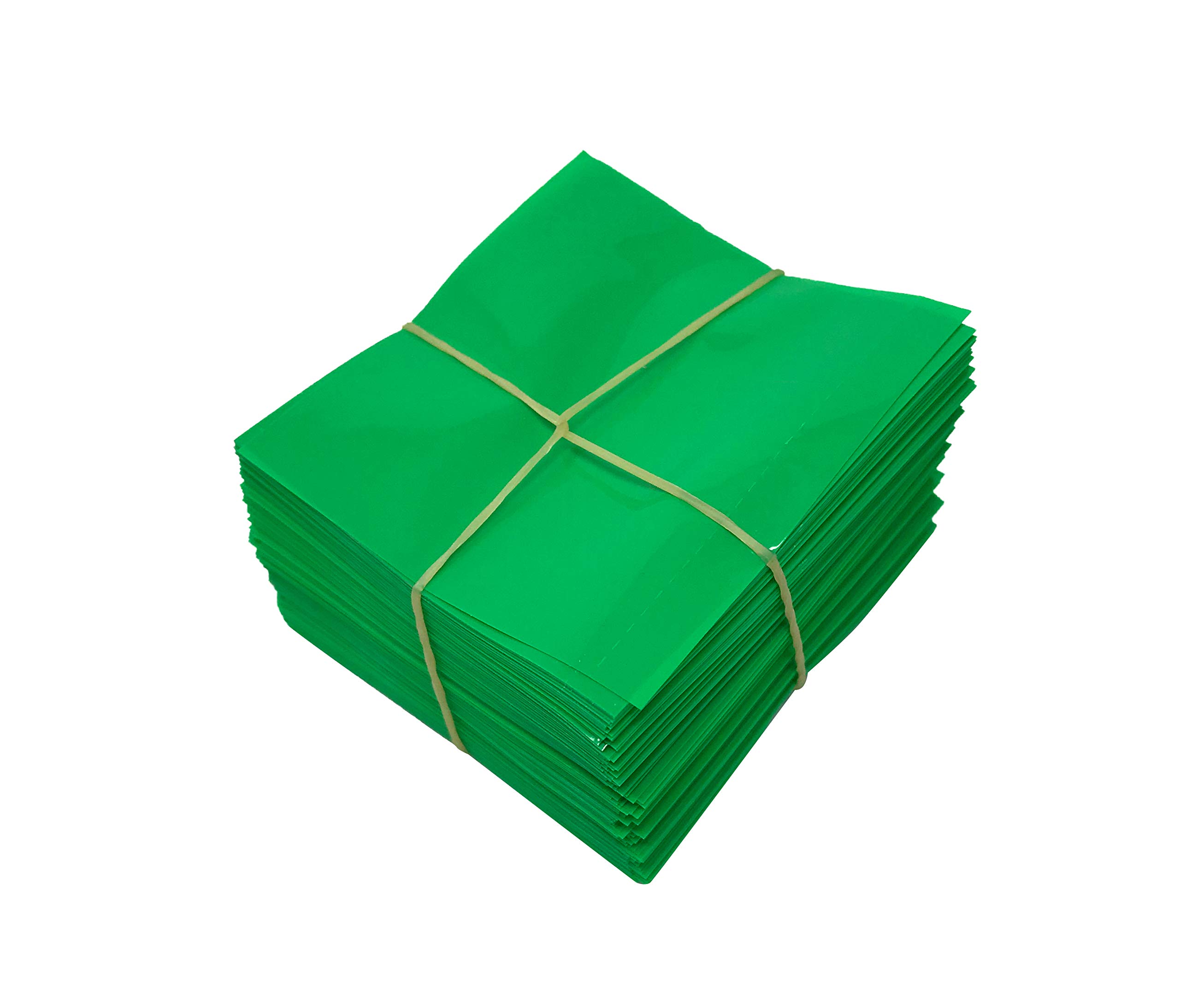 48 x 52 mm Green Perforated Shrink Bands for Hot Sauce Bottles - Fits 3/4