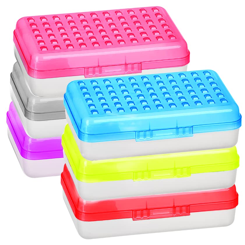 Enday 6-Pack Large Capacity Plastic Pencil Box Set - Assorted Colors for School, Office & Art Supplies Storage | Durable Pencil Case Organizer for Students, Teachers & Professionals